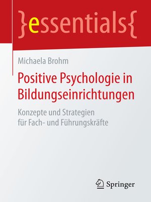cover image of Positive Psychologie in Bildungseinrichtungen